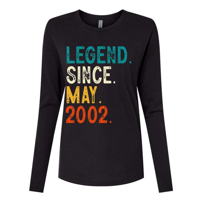 21 Year Old Legend Since May 2002 21st Birthday Womens Cotton Relaxed Long Sleeve T-Shirt