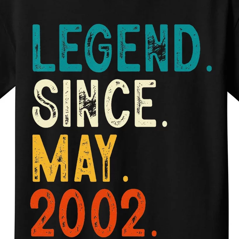 21 Year Old Legend Since May 2002 21st Birthday Kids T-Shirt