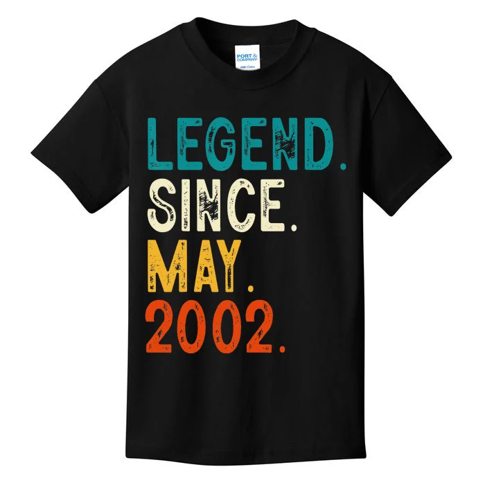 21 Year Old Legend Since May 2002 21st Birthday Kids T-Shirt