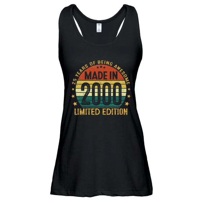 25 Year Old Gifts Made In 2000 Limited Edition 25th Birthday Ladies Essential Flowy Tank