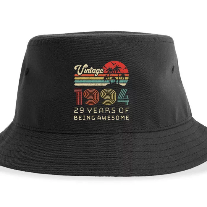 29 Year Old Birthday Vintage 1994 29th Birthday Sustainable Bucket Hat