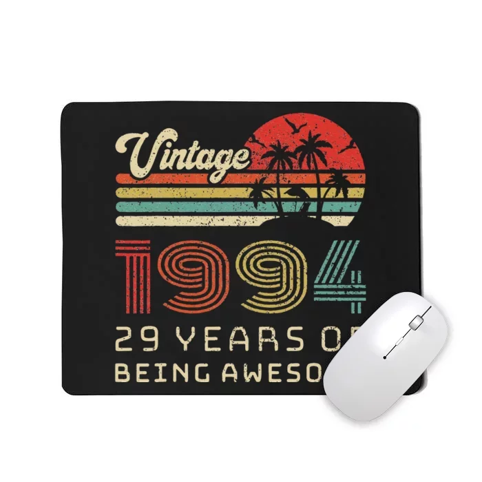 29 Year Old Birthday Vintage 1994 29th Birthday Mousepad