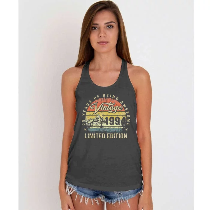 29 Year Old Gifts Vintage 1994 Limited Edition 29th Birthday Women's Knotted Racerback Tank