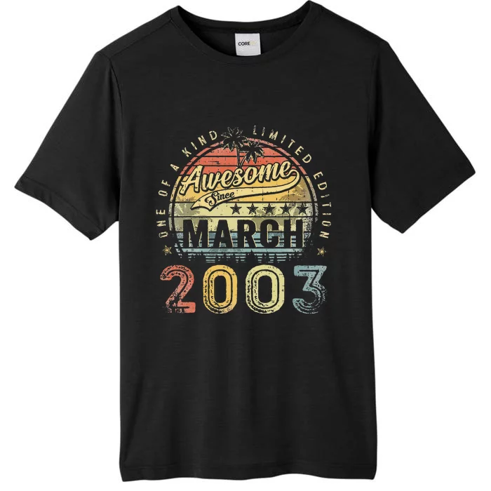 20 Year Old Awesome Since March 2003 20th Birthday ChromaSoft Performance T-Shirt