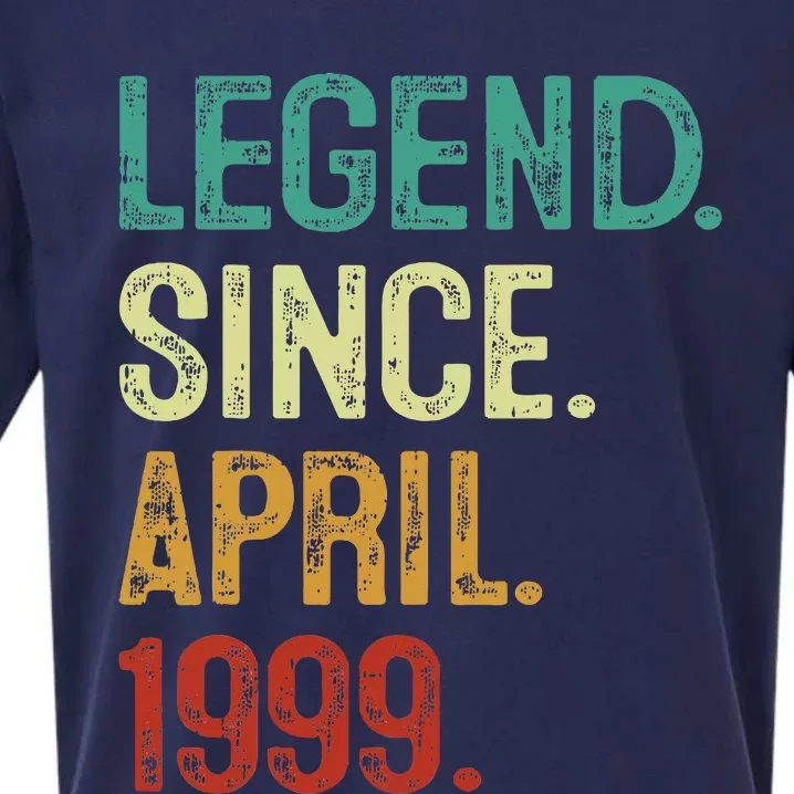 25 Years Old Legend Since April 1999 25th Birthday Sueded Cloud Jersey T-Shirt