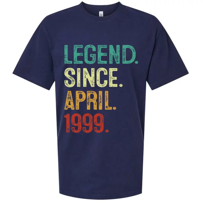 25 Years Old Legend Since April 1999 25th Birthday Sueded Cloud Jersey T-Shirt