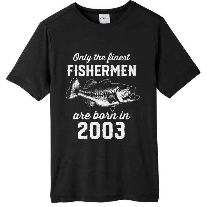 20 Year Old Fisherman Fishing 2003 20th Birthday ChromaSoft Performance T-Shirt