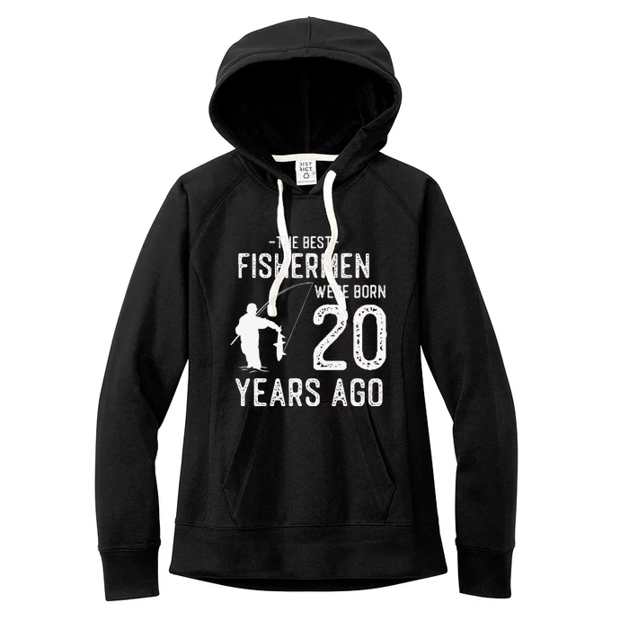 20 Year Old Fishing Fishermen Gifts For Birthday Women's Fleece Hoodie