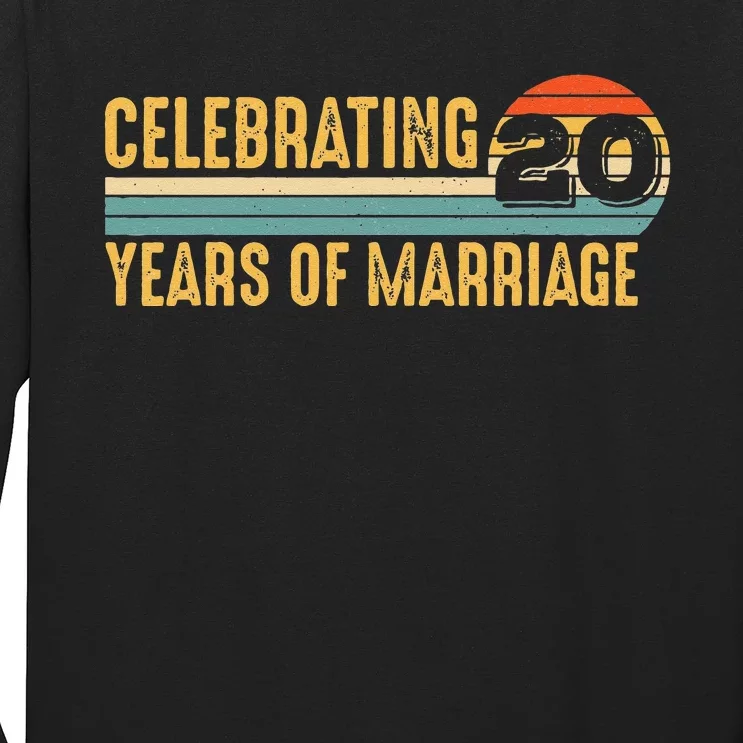 20 Years of Marriage Married Couple 20th Wedding Anniversary Long Sleeve Shirt