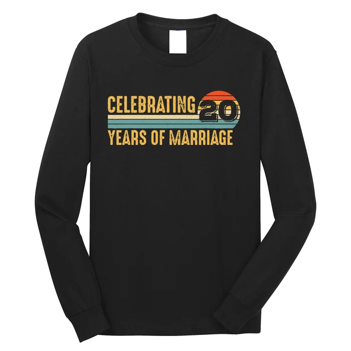 20 Years of Marriage Married Couple 20th Wedding Anniversary Long Sleeve Shirt