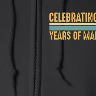 20 Years of Marriage Married Couple 20th Wedding Anniversary Full Zip Hoodie