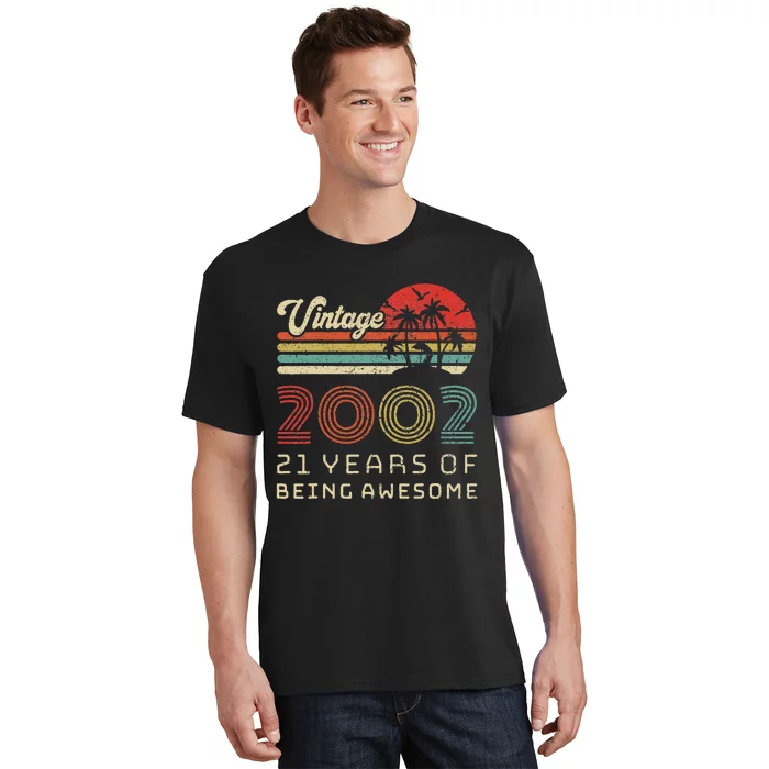 21 Year Old Birthday Vintage 2002 21st Birthday T-Shirt