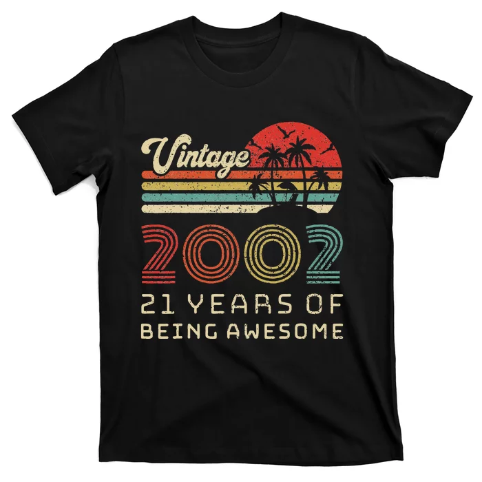 21 Year Old Birthday Vintage 2002 21st Birthday T-Shirt