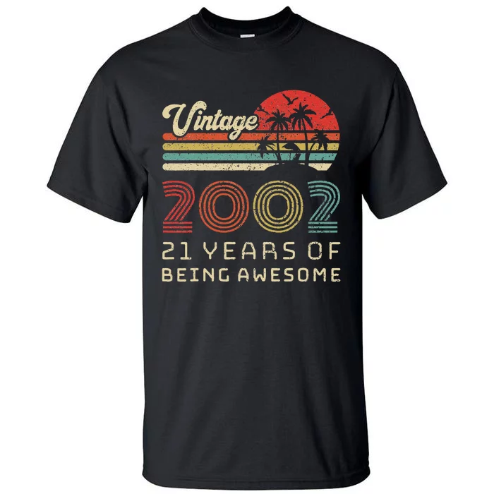 21 Year Old Birthday Vintage 2002 21st Birthday Tall T-Shirt