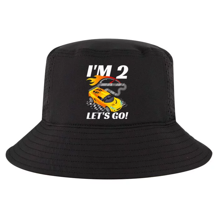 2 Year Old 2nd Racing Racecar Birthday Party Cool Comfort Performance Bucket Hat