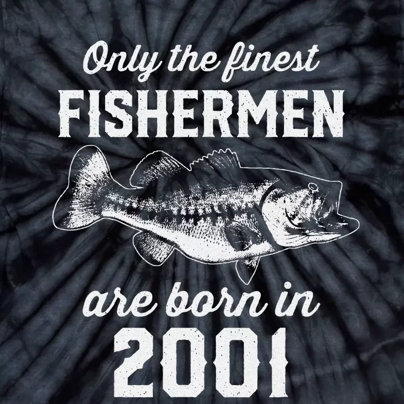 22 Year Old Fisherman Fishing 2001 22nd Birthday Tie-Dye T-Shirt