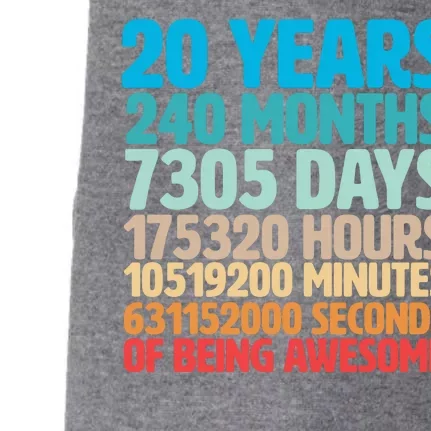 20 Years Of Being Awesome 20th Birthday Time Breakdown Doggie 3-End Fleece Hoodie