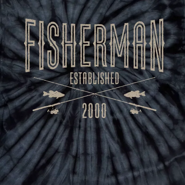 23 Year Old Fisherman Fishing 2000 23rd Birthday Cute Tie-Dye T-Shirt