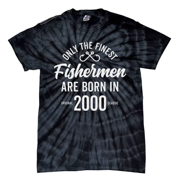 23 Year Old Fisherman Fishing 2000 23rd Birthday Gift Tie-Dye T-Shirt