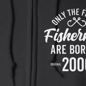 23 Year Old Fisherman Fishing 2000 23rd Birthday Gift Full Zip Hoodie