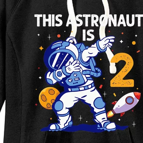 2 Years Old Birthday Gifts Astronaut 2nd Birthday Women's Fleece Hoodie