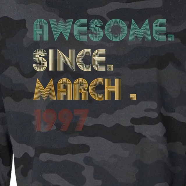 25 Year Old Awesome Since March 1997 Gifts 25th Birthday Cropped Pullover Crew