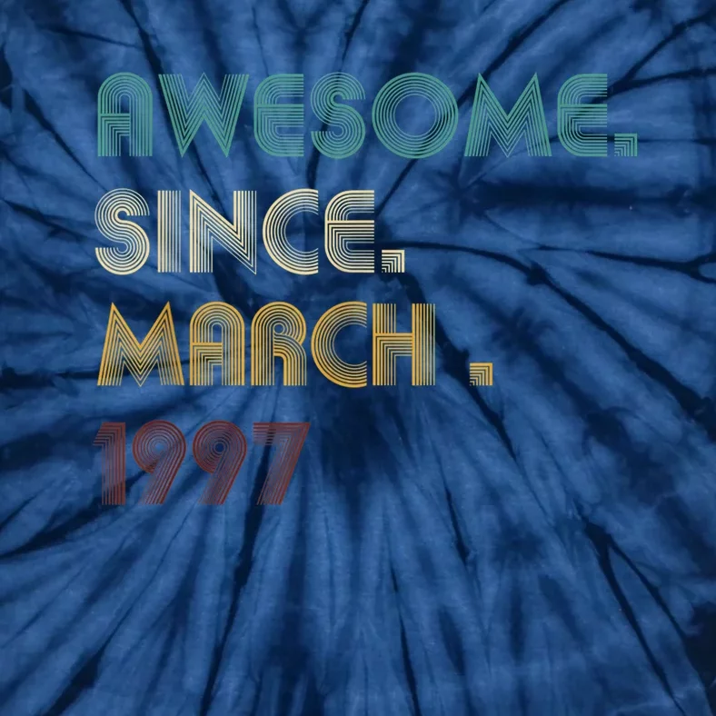 25 Year Old Awesome Since March 1997 Gifts 25th Birthday Tie-Dye T-Shirt