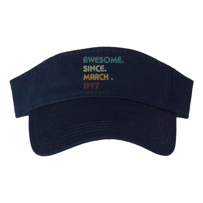 25 Year Old Awesome Since March 1997 Gifts 25th Birthday Valucap Bio-Washed Visor