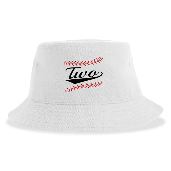 2 Year old 2nd Baseball Softball Birthday Party Sustainable Bucket Hat