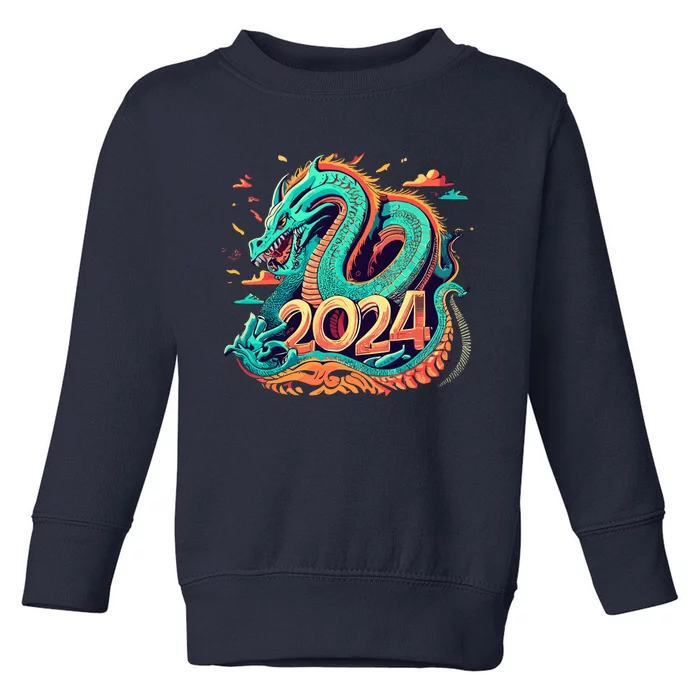 2024 Year Of The Dragon Chinese New Year 2024 Toddler Sweatshirt