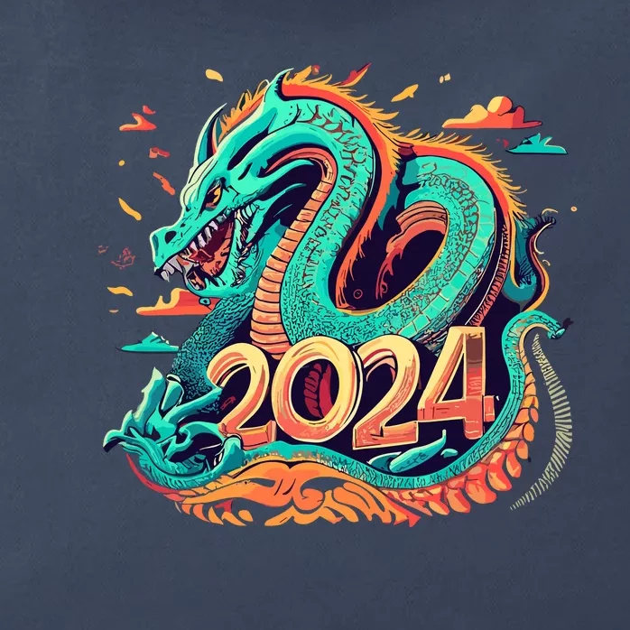 2024 Year Of The Dragon Chinese New Year 2024 Zip Tote Bag