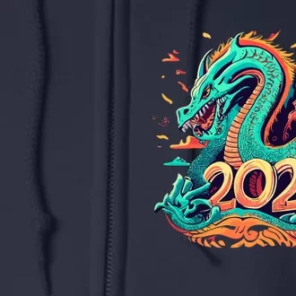 2024 Year Of The Dragon Chinese New Year 2024 Full Zip Hoodie