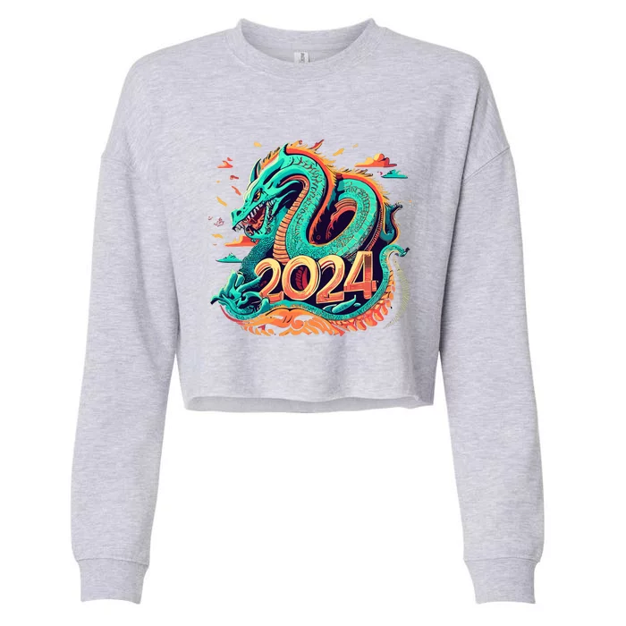 2024 Year Of The Dragon Chinese New Year 2024 Cropped Pullover Crew