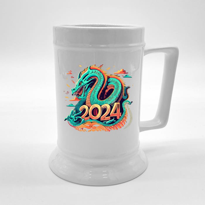 2024 Year Of The Dragon Chinese New Year 2024 Front & Back Beer Stein