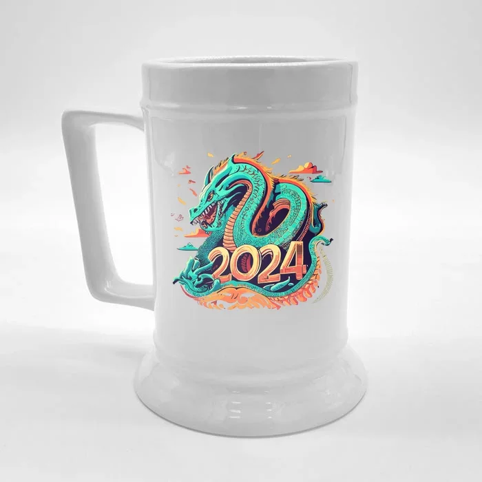 2024 Year Of The Dragon Chinese New Year 2024 Front & Back Beer Stein