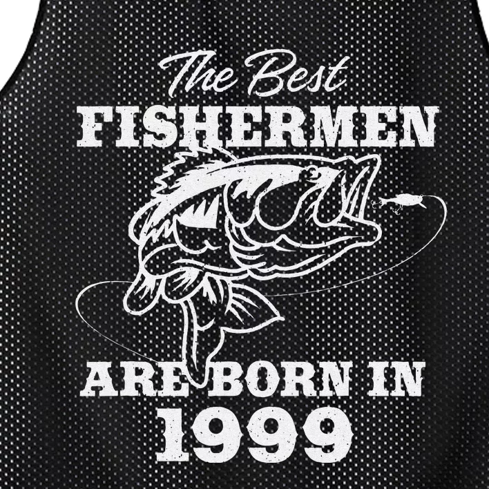 24 Year Old Fisherman Fishing 1999 24th Birthday Mesh Reversible Basketball Jersey Tank