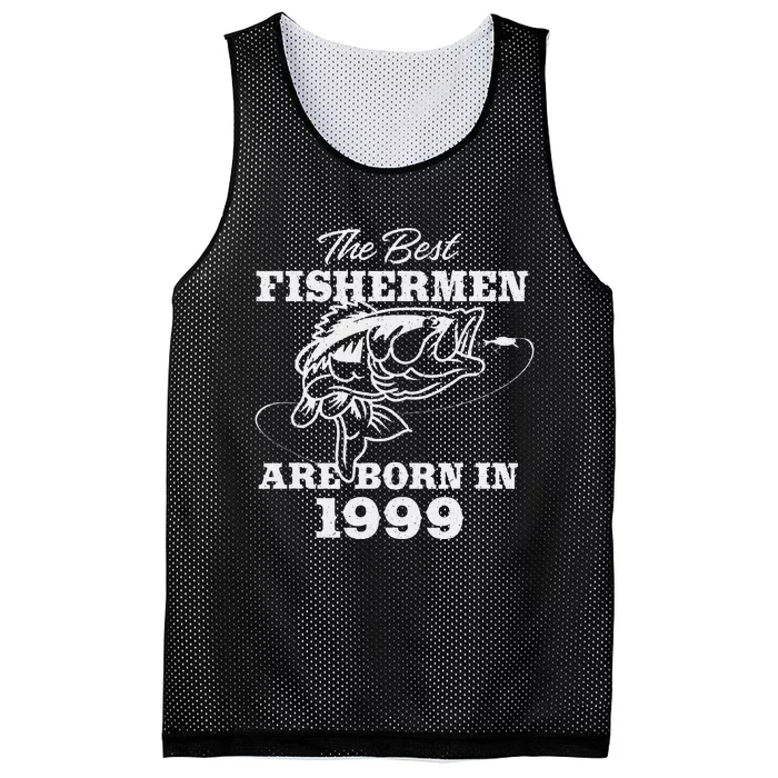 24 Year Old Fisherman Fishing 1999 24th Birthday Mesh Reversible Basketball Jersey Tank