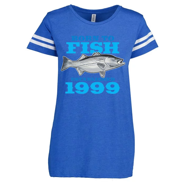 24 Year Old Fishing Fisherman 1999 24th Birthday Gift Enza Ladies Jersey Football T-Shirt