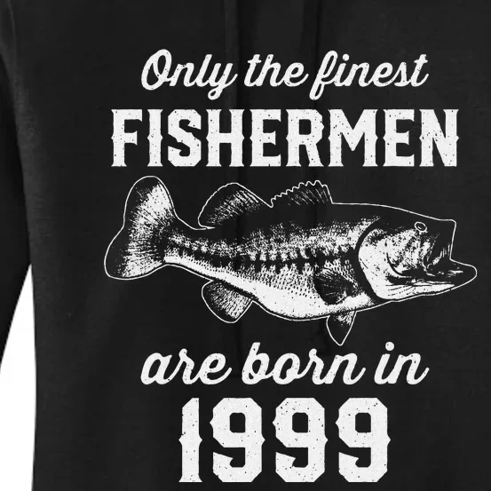 24 Year Old Fishing Fisherman 1999 24th Birthday Women's Pullover Hoodie