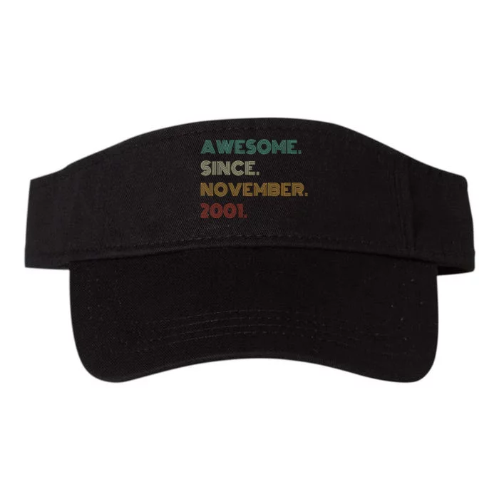 22 Years Old Awesome Since November 2001 22Nd Birthday Valucap Bio-Washed Visor