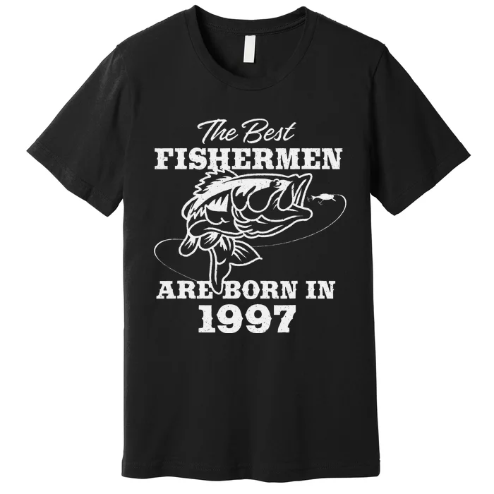 26 Year Old Fisherman Fishing 1997 26th Birthday Premium T-Shirt