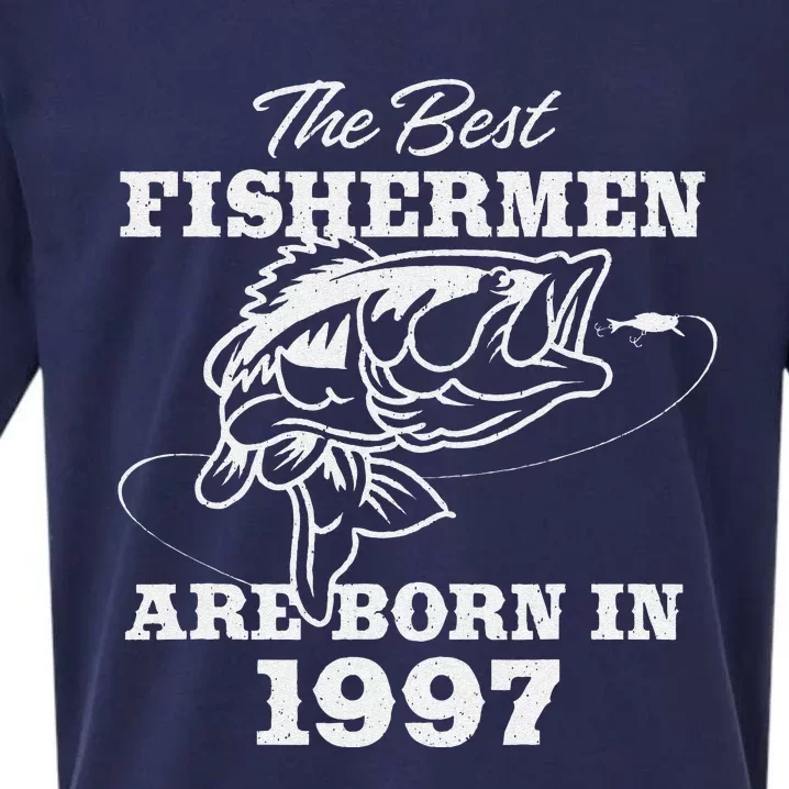 26 Year Old Fisherman Fishing 1997 26th Birthday Sueded Cloud Jersey T-Shirt