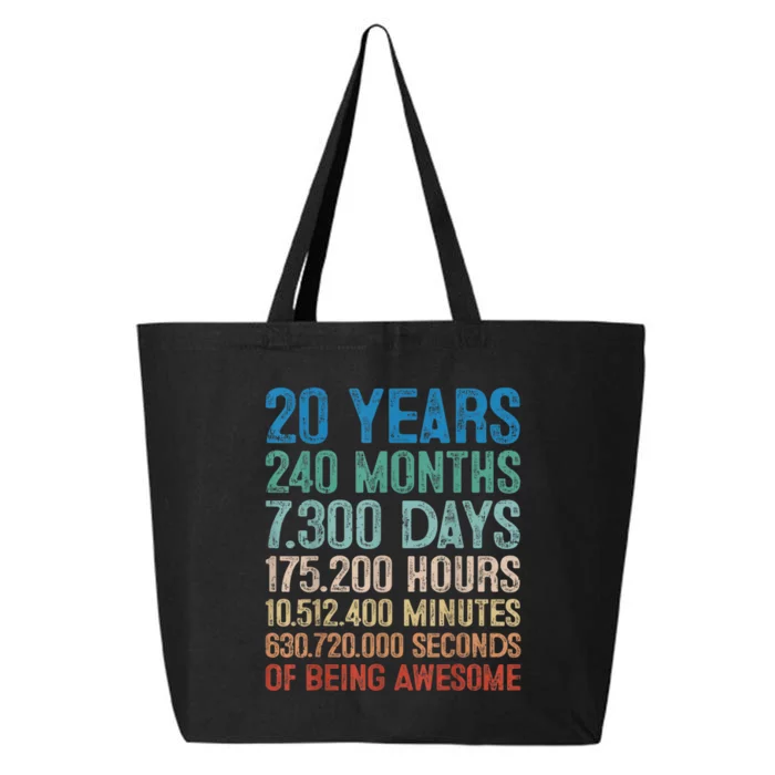 20 Year Old Gift Decorations 20th Bday Awesome 2003 Birthday 25L Jumbo Tote