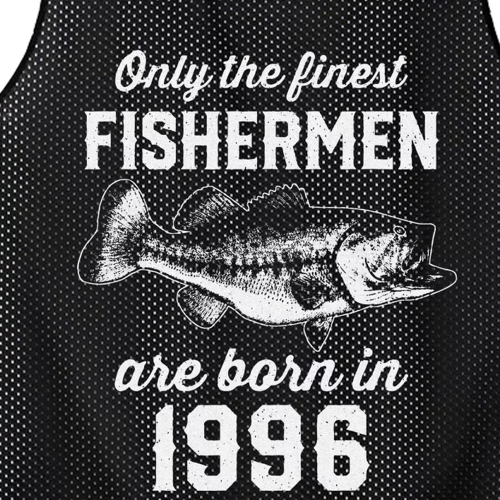 27 Year Old Fisherman Fishing 1996 27th Birthday Mesh Reversible Basketball Jersey Tank