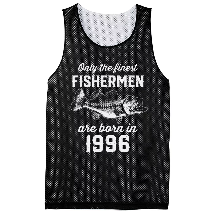 27 Year Old Fisherman Fishing 1996 27th Birthday Mesh Reversible Basketball Jersey Tank