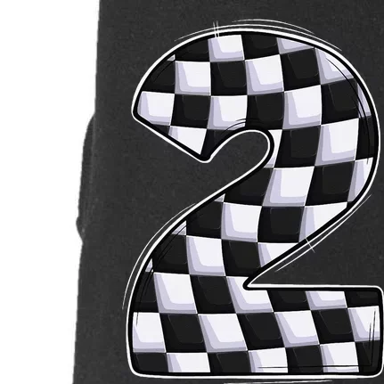 2 Year Old Pit Crew Boy Two Car Racing 2nd Birthday Race Car Doggie 3-End Fleece Hoodie