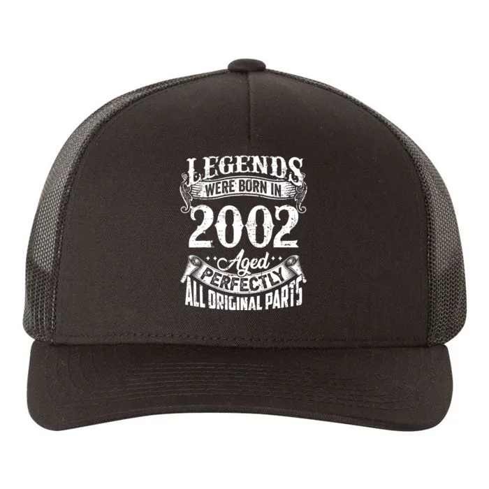 20 Years Old Vintage Legends Born In 2002 20th Birthday Yupoong Adult 5-Panel Trucker Hat