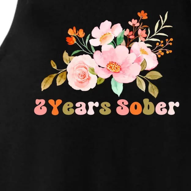 2 Years Sober Gift Sober Anniversary Gift Sobriety Gift Recovery Soberversary Ladies Tri-Blend Wicking Tank