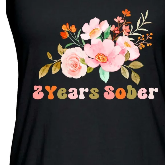 2 Years Sober Gift Sober Anniversary Gift Sobriety Gift Recovery Soberversary Ladies Essential Flowy Tank