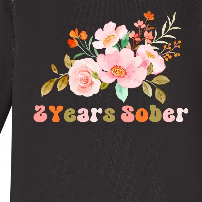 2 Years Sober Gift Sober Anniversary Gift Sobriety Gift Recovery Soberversary Baby Long Sleeve Bodysuit